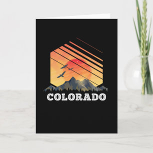 Carte Colorado Mountain Sunset USA Amérique Cadeaux