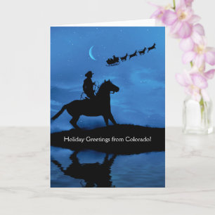 Carte Colorado Pays Ouest Cowboy Noël