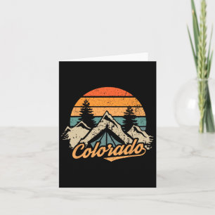 Carte Colorado - Retro Montagnes Vintages Nature Randonn