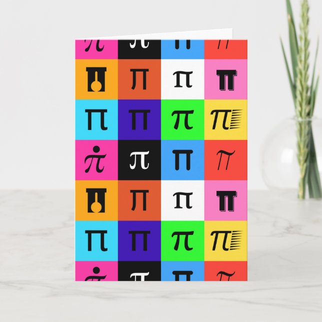 Carte colorblock happy pi day (Devant)