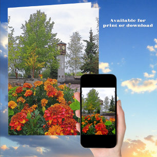 Carte Coloré Floral Pittoresque Couverture photo Fairban