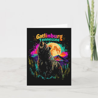Carte Coloré Gatlinburg Tennessee Mountains Bear Hikin