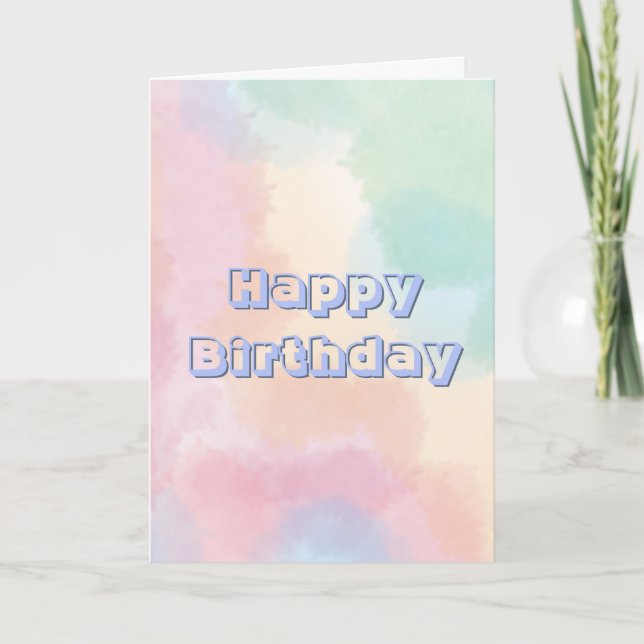 Carte Coloré, Joyeux Anniversaire  (Devant)