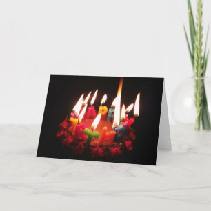 Carte Coloré, LitC "Joyeux Anniversaire" Bougies, Chambr