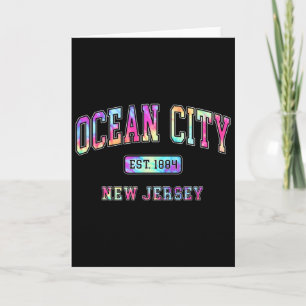 Carte Coloré Ocean City Nj 1884 Tie Dye Plage Plage Va
