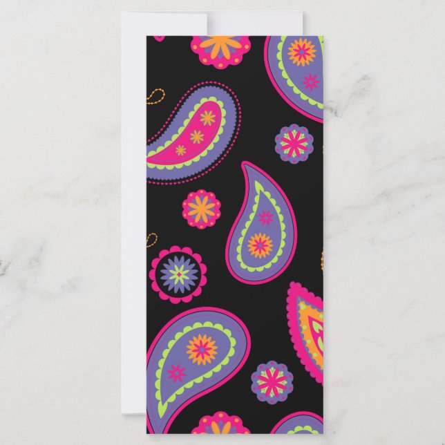 Carte Coloré Paisley sans couture Motif (Devant)