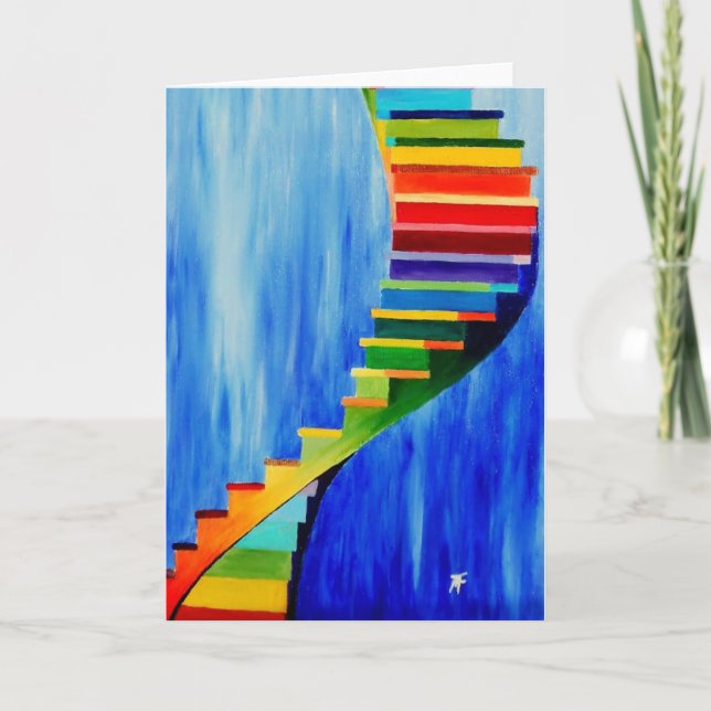 Carte Colored stairs - Greeting Card (Devant)