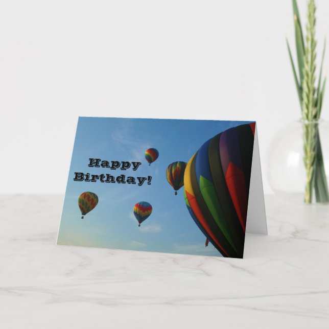 Carte colorée de ballons de joyeux anniversaire (Devant)