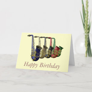 Cartes Saxophone D Anniversaire Zazzle Fr