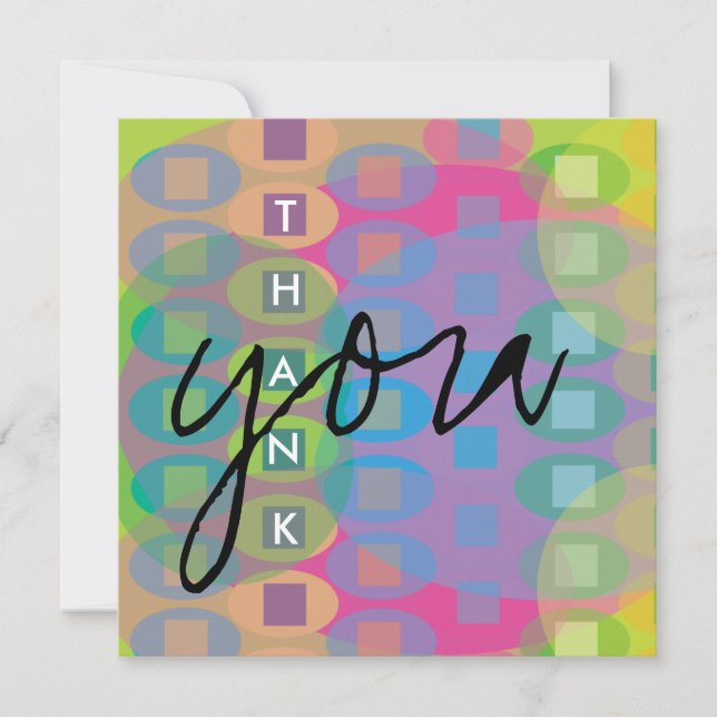 Carte colorée de Merci (Devant)