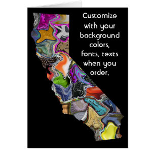 Carte colorée de personnaliser de la Californie