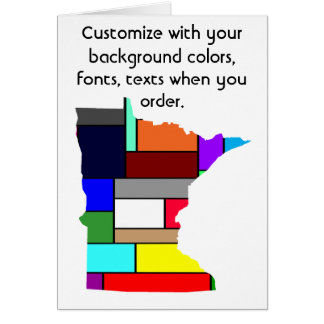 Carte colorée de personnaliser du Minnesota