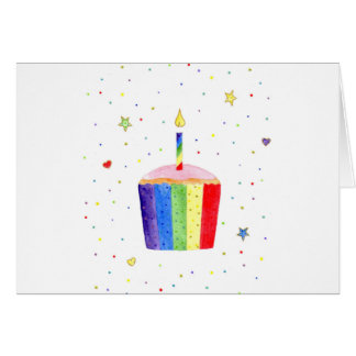 carte colorée de petit gâteau