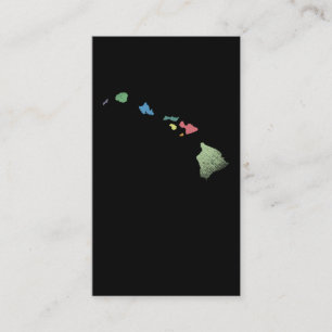 Carte colorée des îles Hawaii Hawaii Maui Island