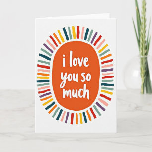 Carte colorée Je t'aime tellement