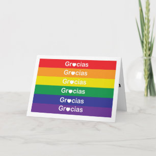 Carte Colorés espagnols de Merci de Gracias