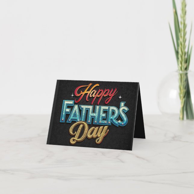 Carte Colorful Father's Day (Devant)