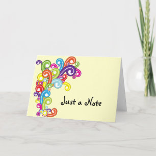 Carte Colorful Just a Note Card