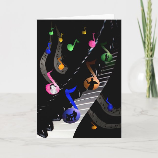 Carte Colorful Musical Greeting Card (Devant)