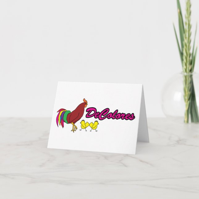 Carte Colorful Rooster (Devant)