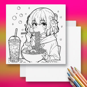 Carte Colorie Moi   Page de coloriage thématique Anime R