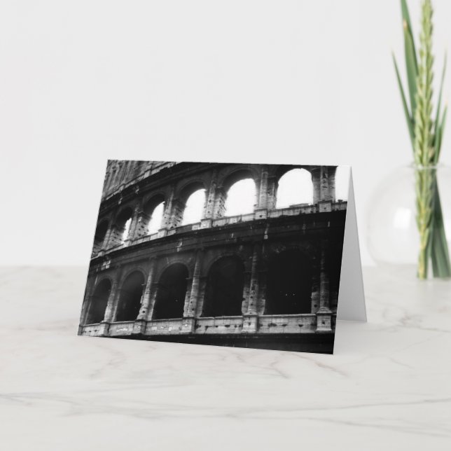 Carte Colosseum noir blanc Empire romain (Devant)