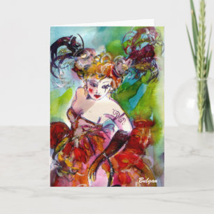 Carte COLUMBINE / Balle mascarade vénitienne