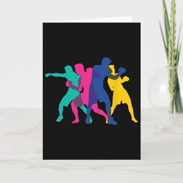 Carte Combat de boxe MMA Kickboxing Combattant Boxeur Kn (Devant)