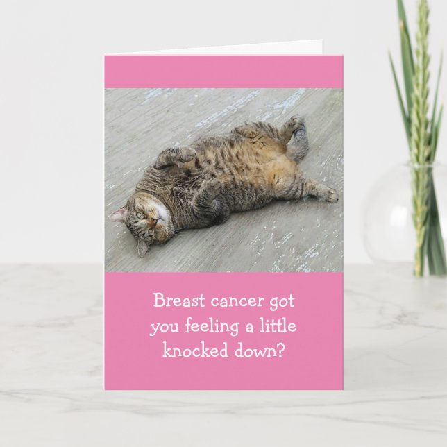 Carte Combat du cancer du sein comme un tigre de soutien (Devant)