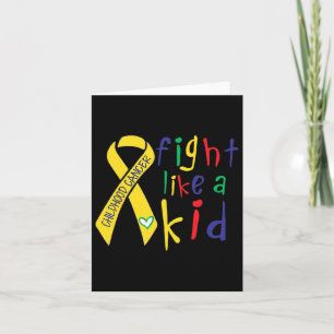 Carte Combattre comme Kid Gold Ribbon Enfance Cancer Awa