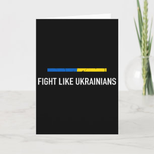 Carte Combattre comme Ukrainien Soutenir l'Ukraine Je su