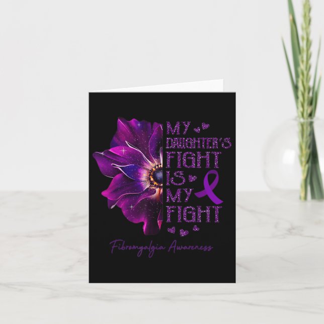 Carte Combattre est mon combat Anémonique Fibromyalgie s (Devant)