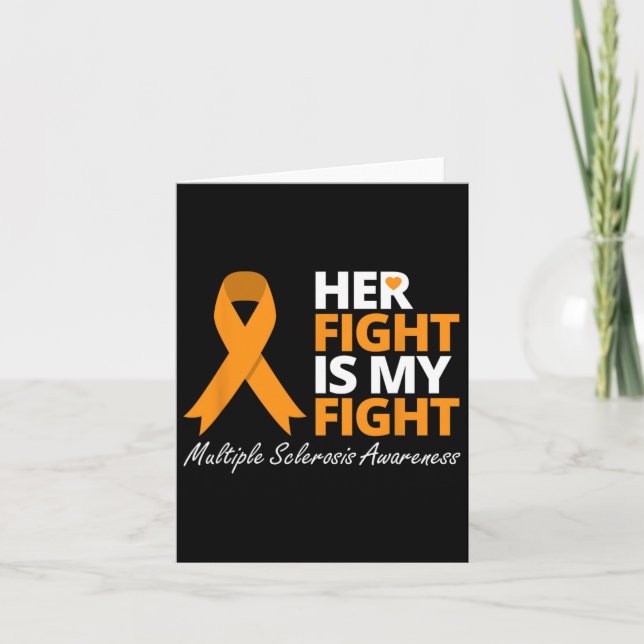 Carte Combattre est mon combat Ms Sensibilisation Orange (Devant)