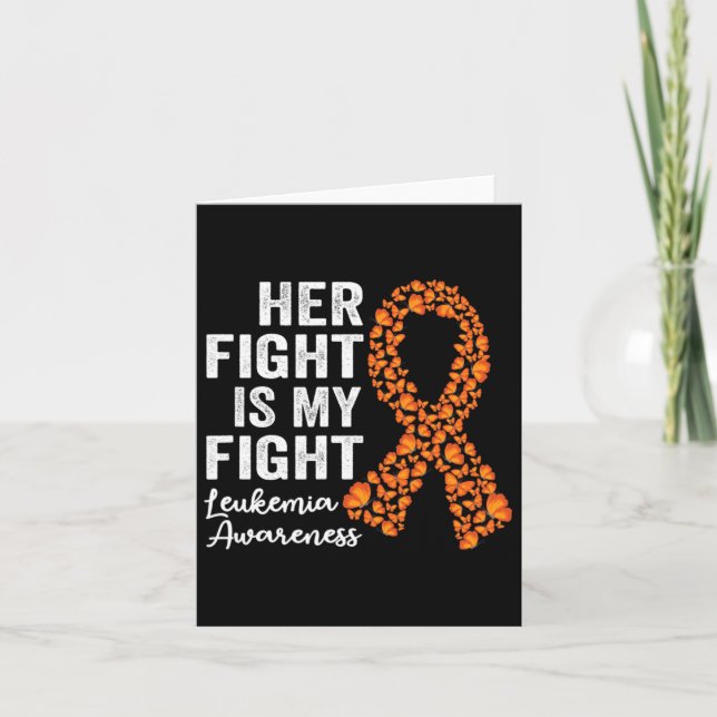 Carte Combattre est mon combat Orange Support Leukemia L (Devant)