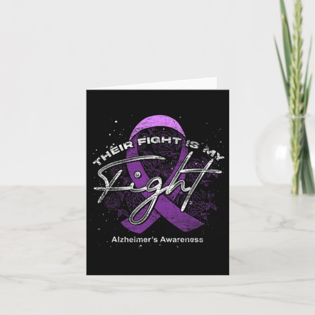 Carte Combattre Mon Ribbon Violet Alzheimerheimers A (Devant)