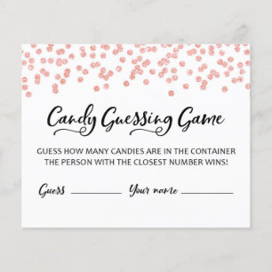 CARTE Combien de bonbons dans le Jeu Baby shower J