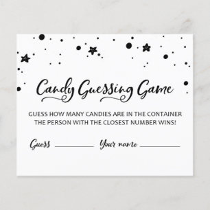 CARTE Combien de bonbons dans le Jeu Baby shower J