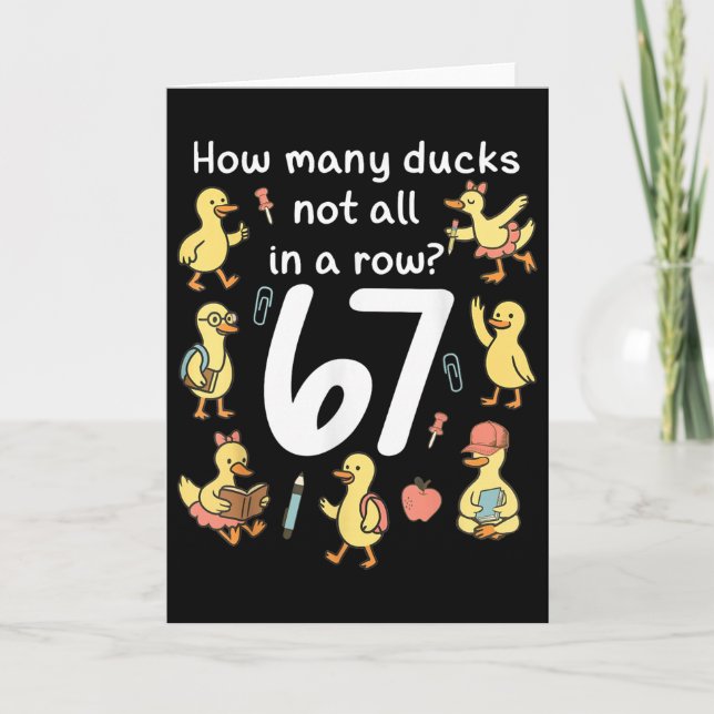Carte Combien de canards pas tous à la suite drôle 67 Ca (Devant)