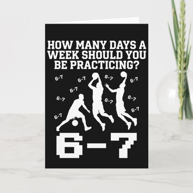 Carte Combien de jours drôle 67 mème dicton basketball (Devant)