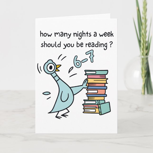 Carte Combien de nuits par semaine devriez-vous lire ? 6 (Devant)