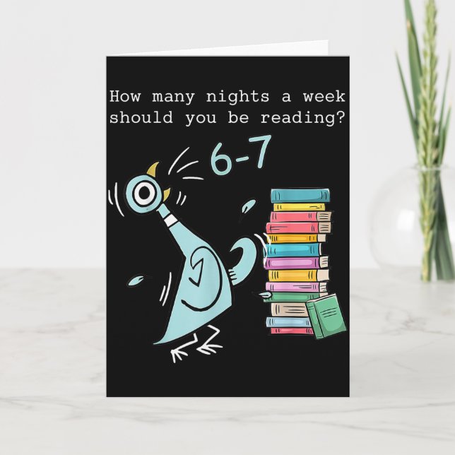 Carte Combien de nuits par semaine devriez-vous lire 6–7 (Devant)