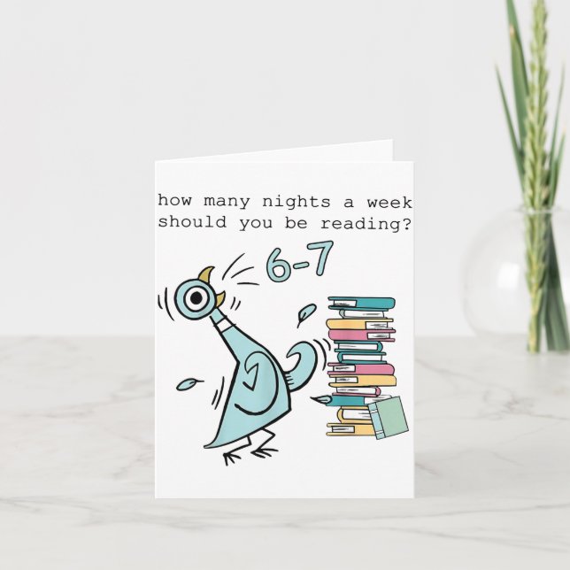 Carte Combien de Soirs Par Semaine Devriez-Vous Lire 6 7 (Devant)