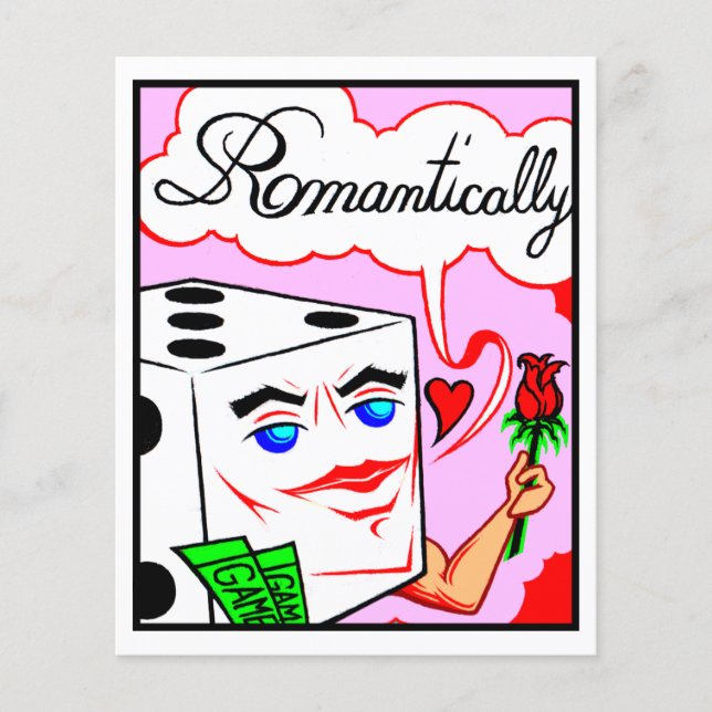 Carte comique #2084 Lucky Dice Art Print (Devant)