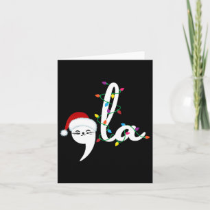 Carte Comma La 2024 Drôle Chat de Noël Lady Chat Noël