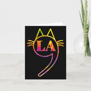 Carte Comma La Kamala Cat Tie Dye Retro Harris 2024 Femm