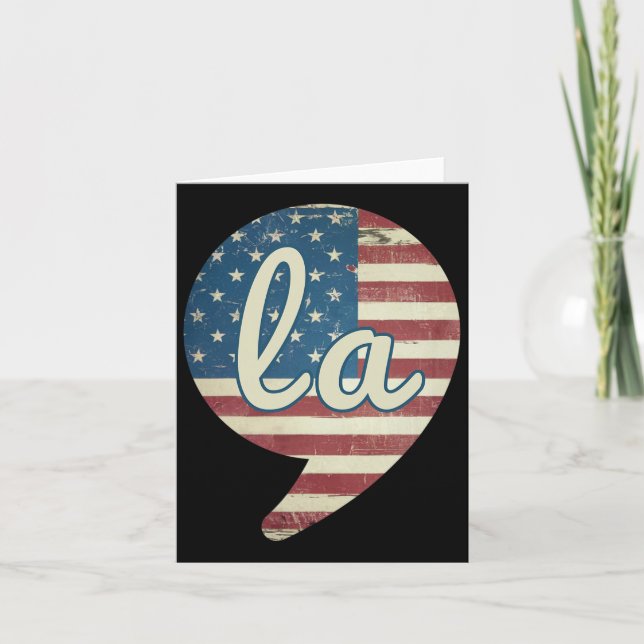 Carte Comma La Kamala Harris Flag américain Comma + La (Devant)