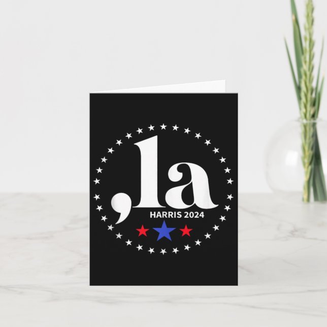 Carte Comma La Kamala Harris Pour Président 2024 Funny K (Devant)