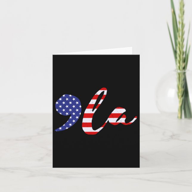 Carte Comma La Usa Drapeau Kamala Harris Pour Président  (Devant)