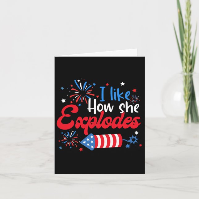 Carte Comme comment elle explose Fireworks Funny Couple  (Devant)