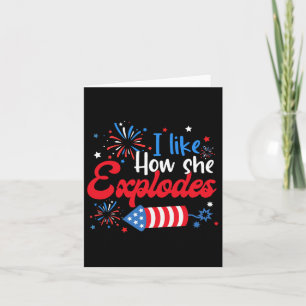 Carte Comme comment elle explose Fireworks Funny Couple